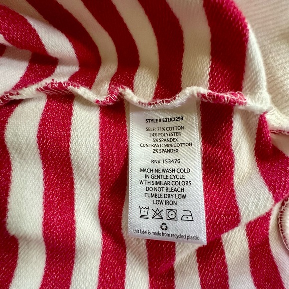 Evereve Red and Pink Striped Sweatshirt - Picture 6 of 8